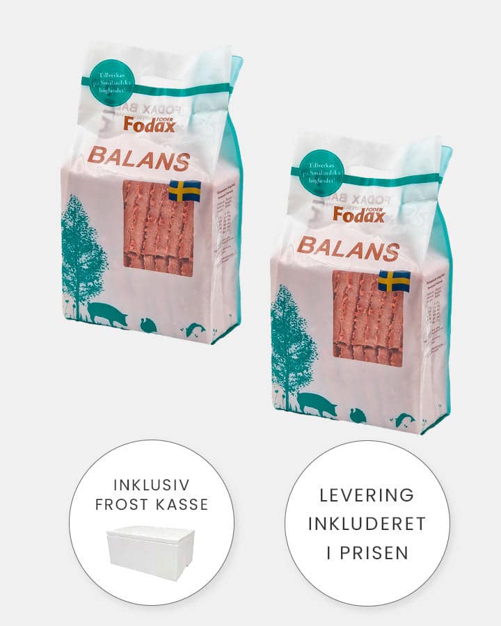 Fodax Balans - Gris Kalkun Laks - 2 x 10 kg - Skånsomt BARF