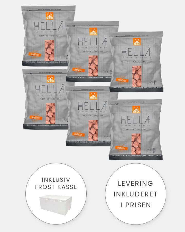 MUSH HELLÄ - Single Protein med Okse - 6x3kg
